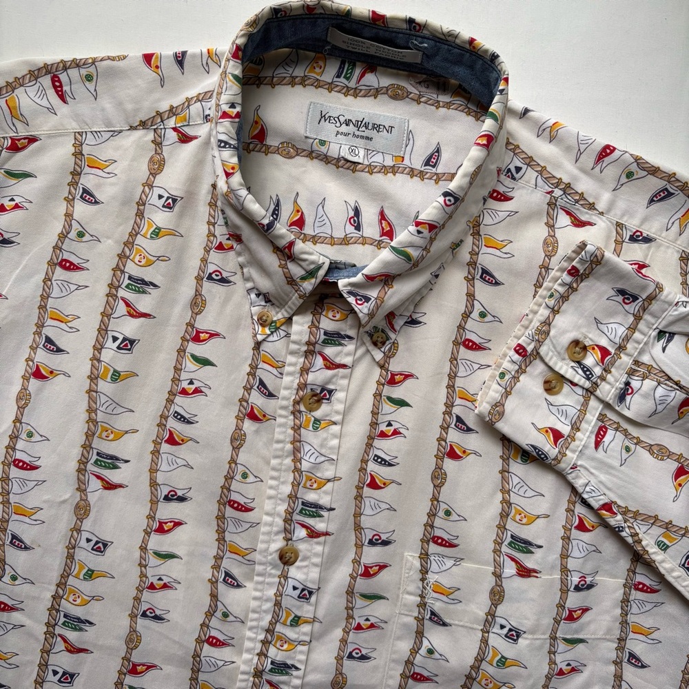 Vintage Yves Saint Laurent Pour Homme Nautical Fl… - image 1